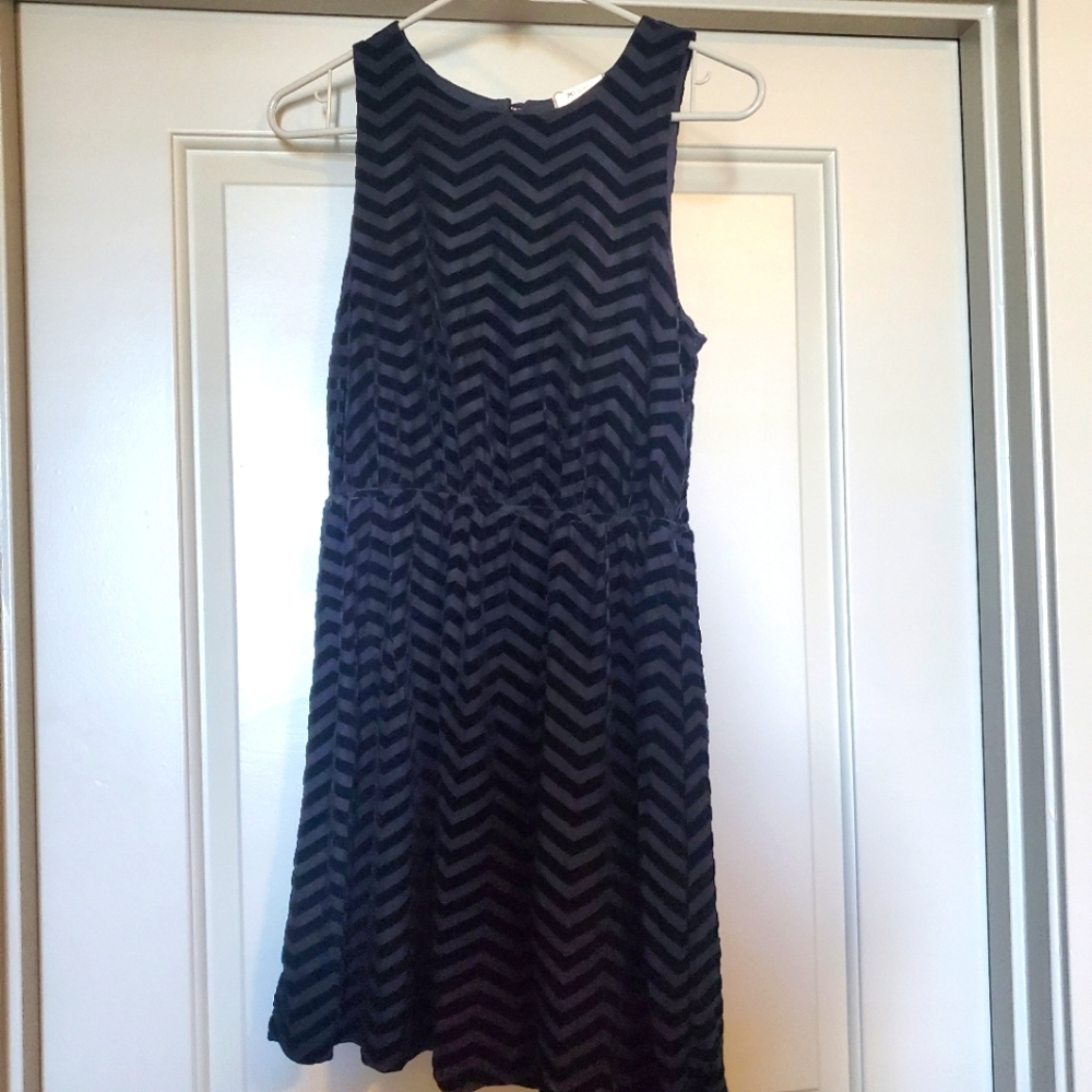 Black dress with velvet detail